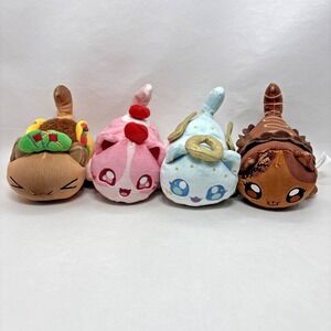 Aphmau Meemeows 6" Cat Plush Lot Of 4 (Taco, Cake, Angel, Cherry Cupcake)